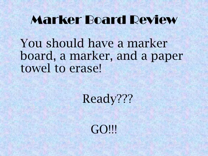marker board review