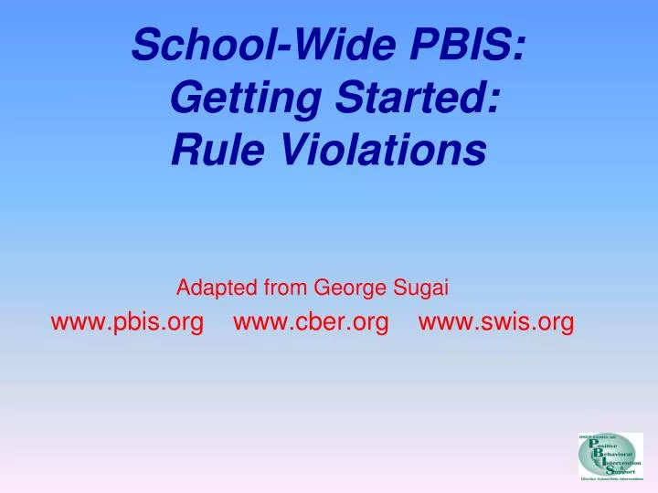 school wide pbis getting started rule violations