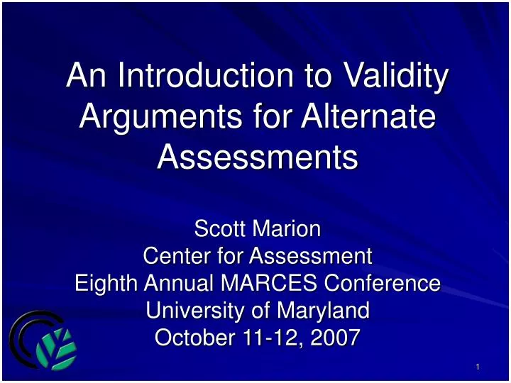 an introduction to validity arguments for alternate assessments