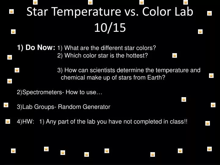 star temperature vs color lab 10 15