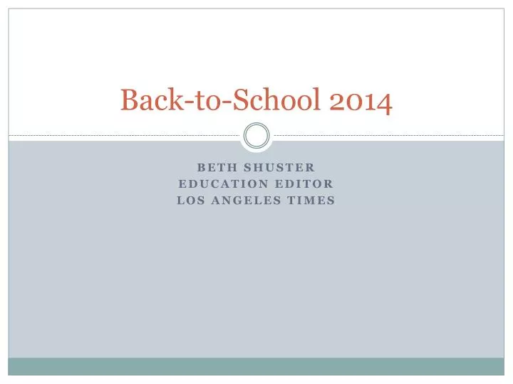 back to school 2014