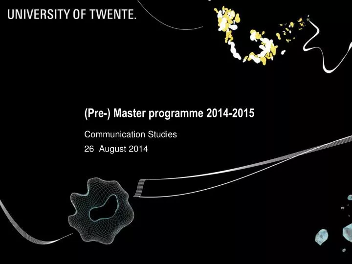 pre master programme 2014 2015