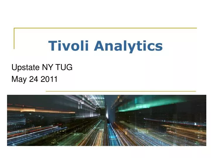 tivoli analytics