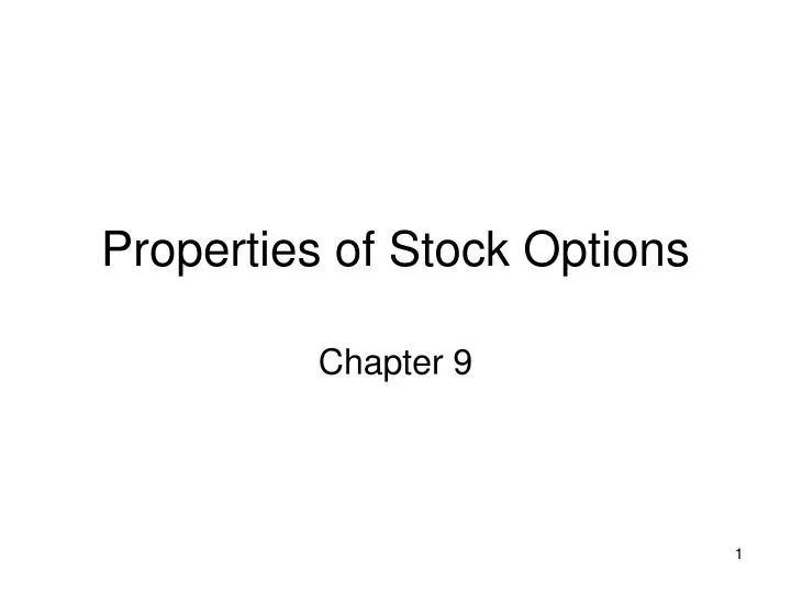 properties of stock options