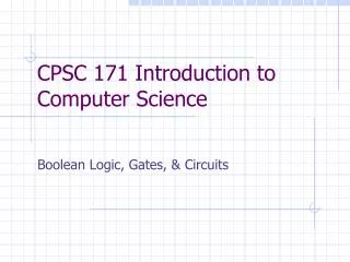 cpsc 171 introduction to computer science