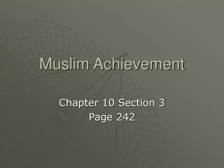 muslim achievement