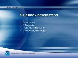 BLUE BOOK DESCRIPTION