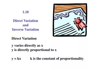 1.10 Direct Variation and Inverse Variation
