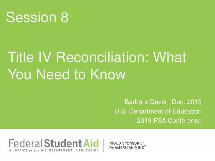 title iv reconciliation what you need to know