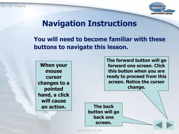 navigation instructions