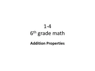 1-4 6 th grade math