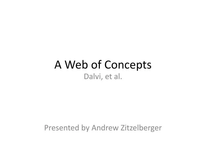 a web of concepts