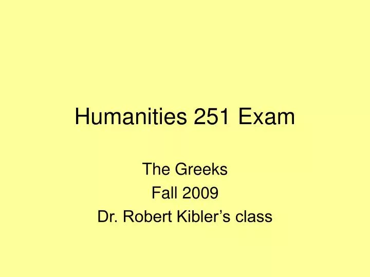 humanities 251 exam