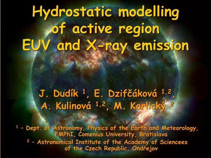 hydrostatic model ling of active region euv and x ray emis sion