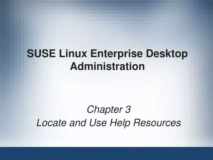 suse linux enterprise desktop administration