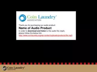 Thank you for purchasing our audio product: Name of Audio Product