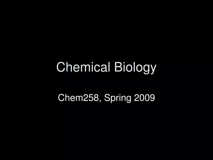 chemical biology