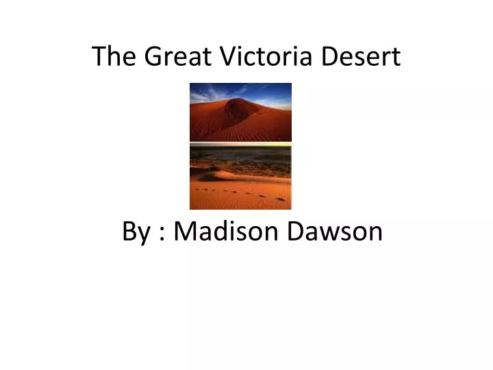 the great victoria desert