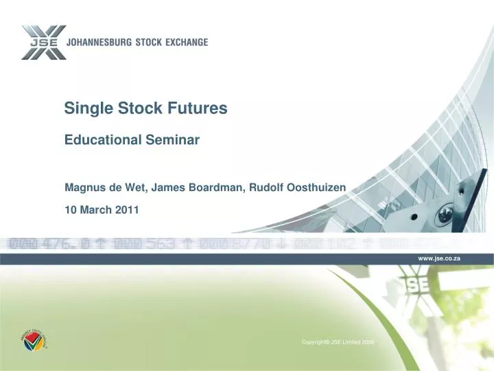 single stock futures educational seminar