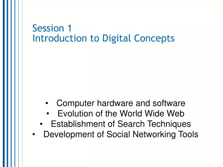 session 1 introduction to digital concepts