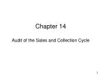 Chapter 14 Audit of the Sales and Collection Cycle - slide 1