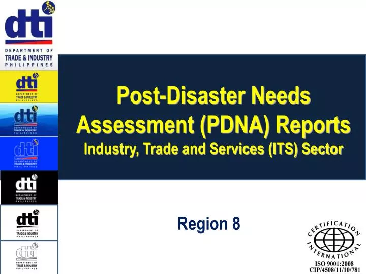 post disaster needs assessment pdna reports industry trade and services its sector