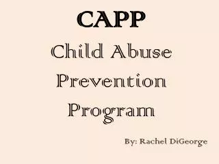 CAPP Child Abuse Prevention Program