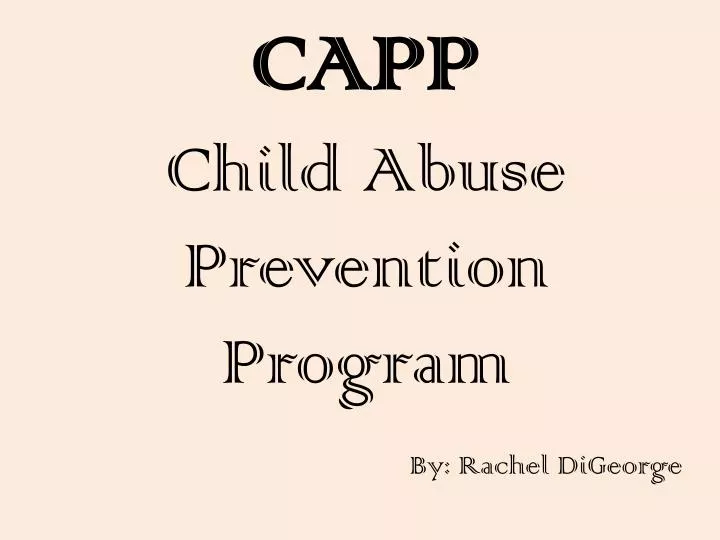 capp child abuse prevention program