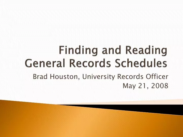 finding and reading general records schedules
