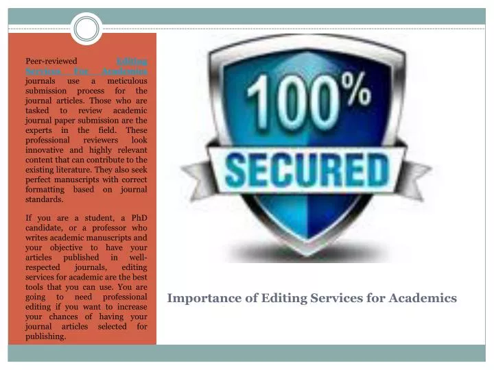 importance of editing services for academics