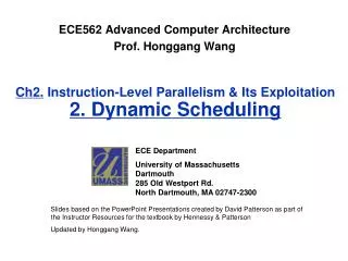 Ch2. Instruction-Level Parallelism &amp; Its Exploitation 2. Dynamic Scheduling