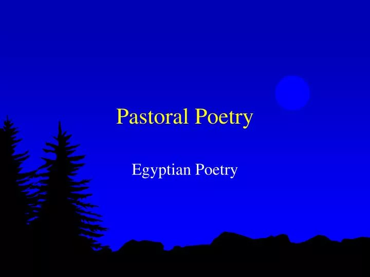 pastoral poetry