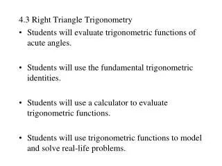 4 3 right triangle trigonometry