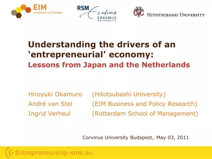 understanding the drivers of an entrepreneurial economy lessons from japan and the netherlands