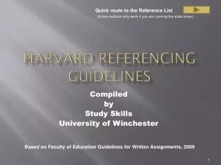 Harvard Referencing guidelines