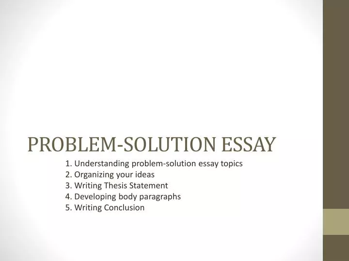 problem solution essay