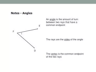 Notes - Angles