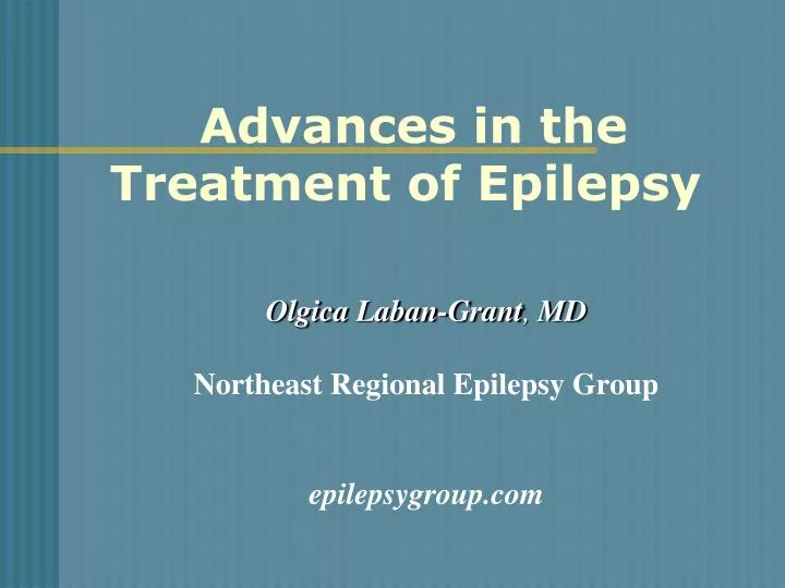 advances in the treatment of epilepsy
