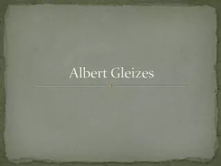 albert gleizes