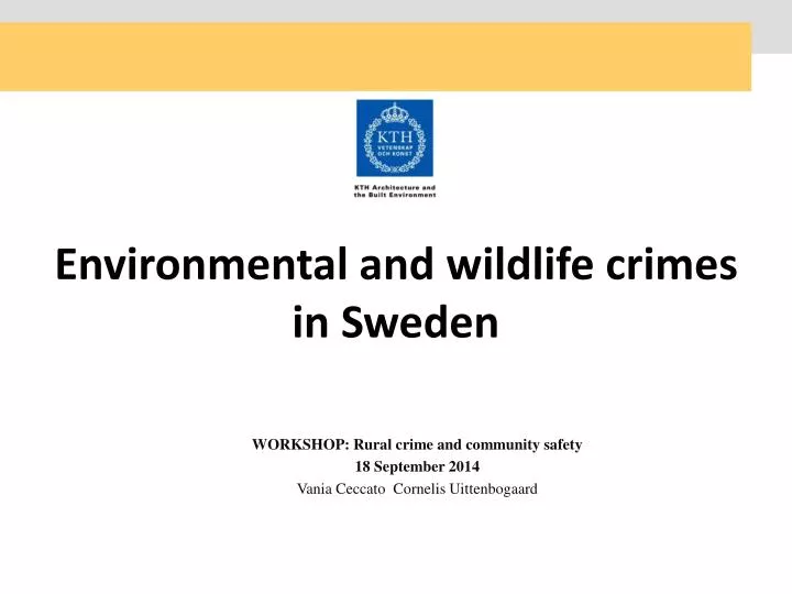 environmental and wildlife crimes in sweden