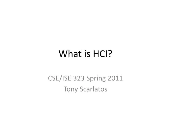 what is hci