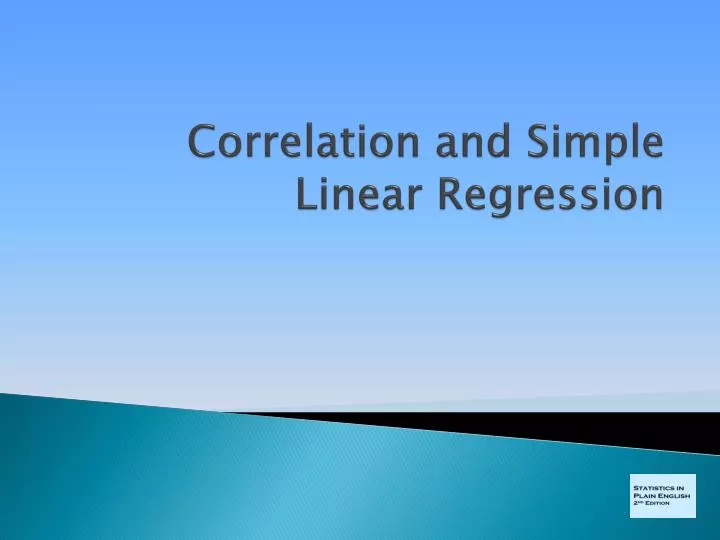 correlation and simple linear regression