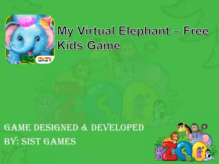 my virtual elephant free kids game