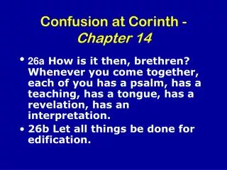 Confusion at Corinth - Chapter 14