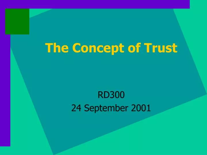 the concept of trust