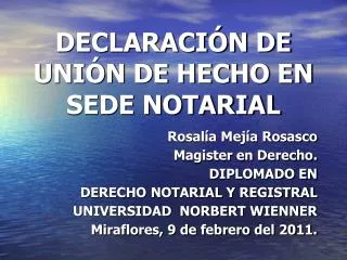declaraci n de uni n de hecho en sede notarial