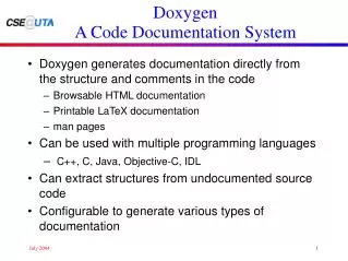 Doxygen A Code Documentation System