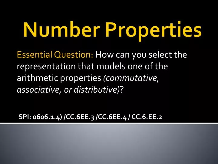 number properties