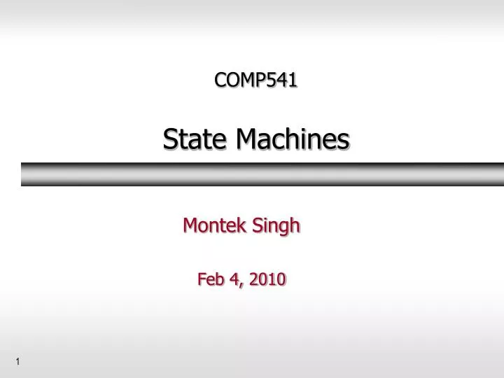 comp541 state machines