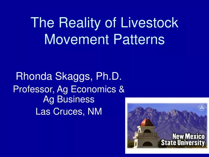 the reality of livestock movement patterns
